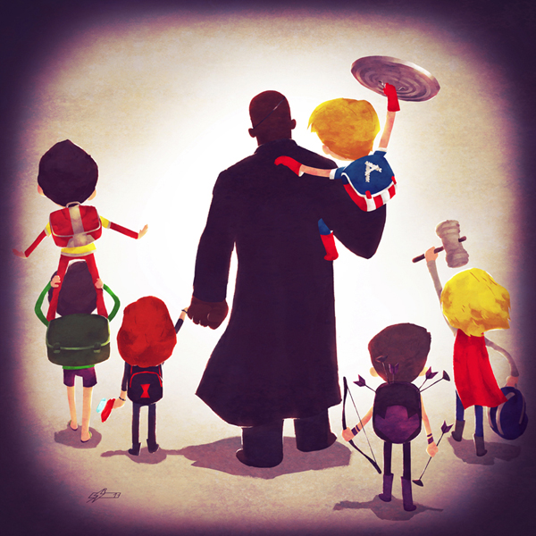 Superhero families by Andry Rajoelina