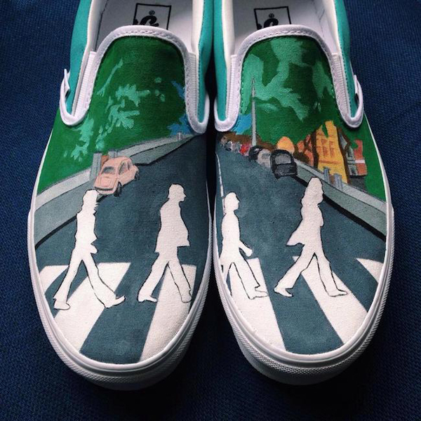 Hand-Paints Vans Sneakers With Pop Culture Icons