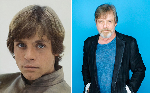 Star Wars Actors Then And Now 02 Mark Hamill as Luke Skywalker 1980 - 2015